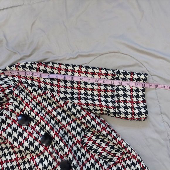 Cato Retro Houndstooth Print 3/4 Sleeved Cropped Jacket - Picture 12 of 13